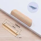 Modern Solid Wood Finger Edge Pulls for Cabinets and Drawers