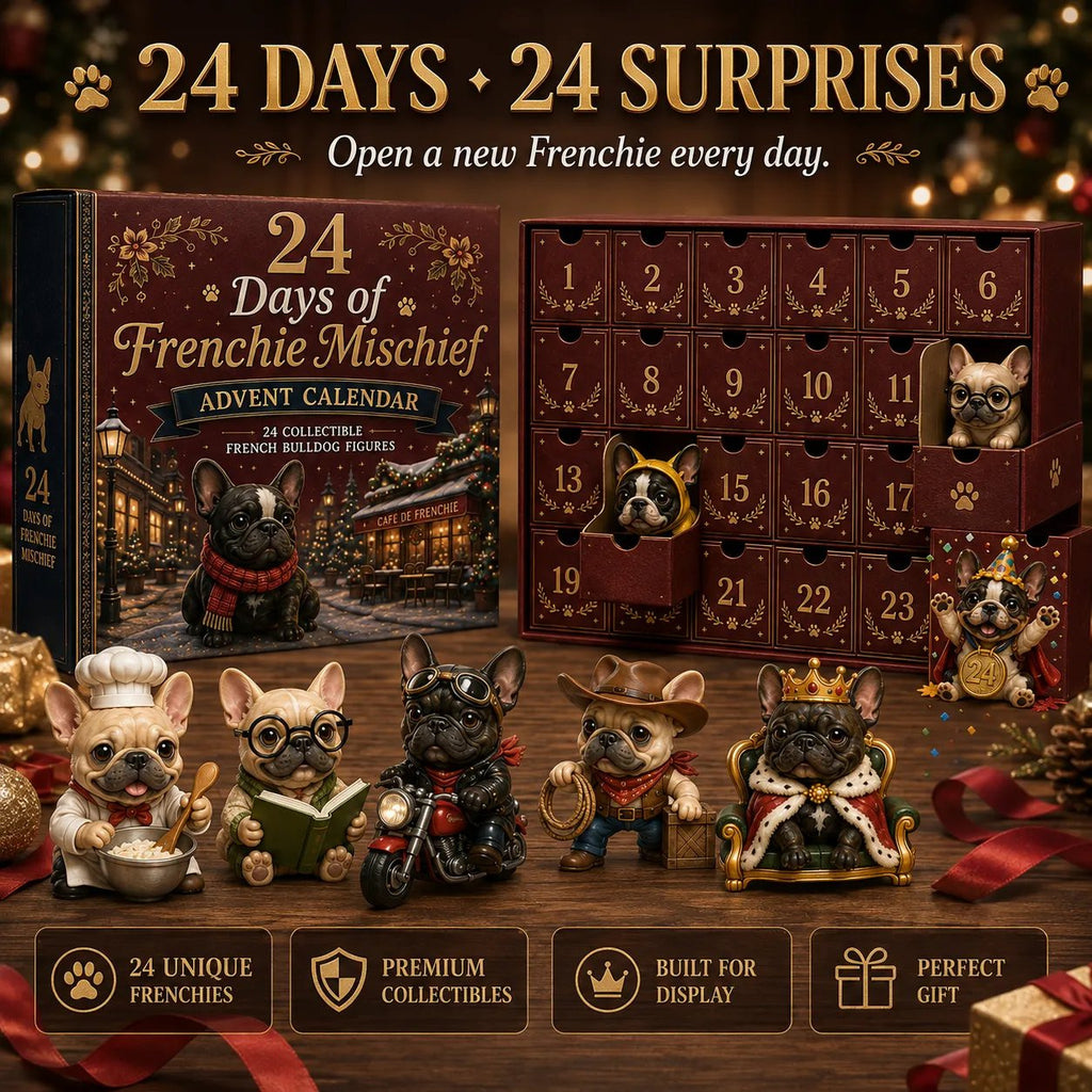 24-Day French Bulldog Christmas Advent Calendar | 24 Unique Collectible Frenchie Characters with Different Outfits, Personalities & Daily Holiday Surprises