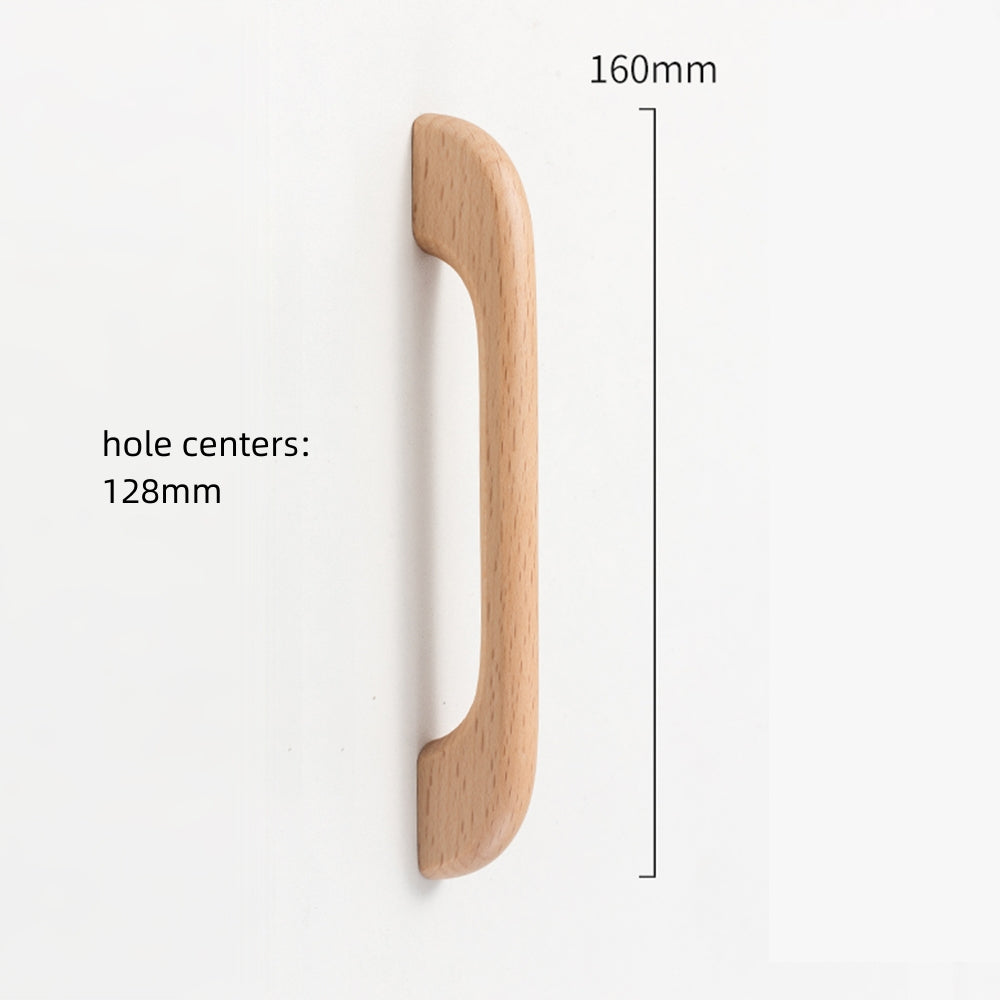 Soft Modern Solid Wood Curved Arch Cabinet Pulls