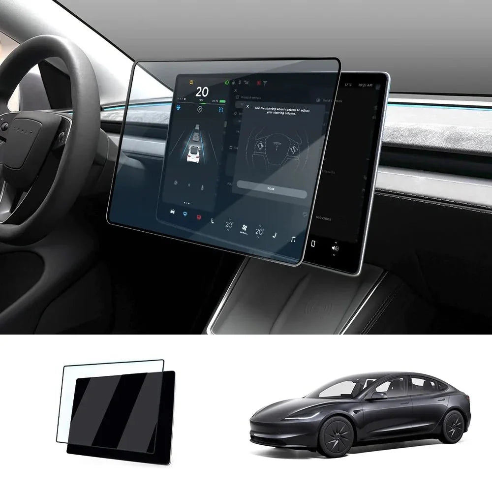 15.4" Front 9H Tempered Glass Screen Protector for Tesla Model 3 Highland Standard / Model Y Juniper Standard 2025+