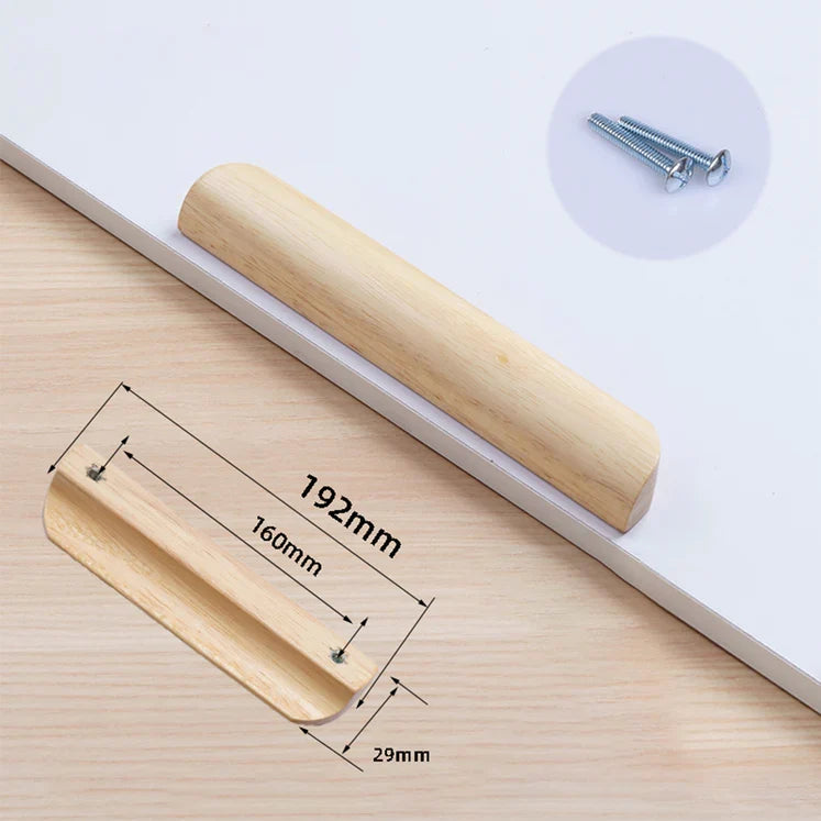 Modern Solid Wood Finger Edge Pulls for Cabinets and Drawers