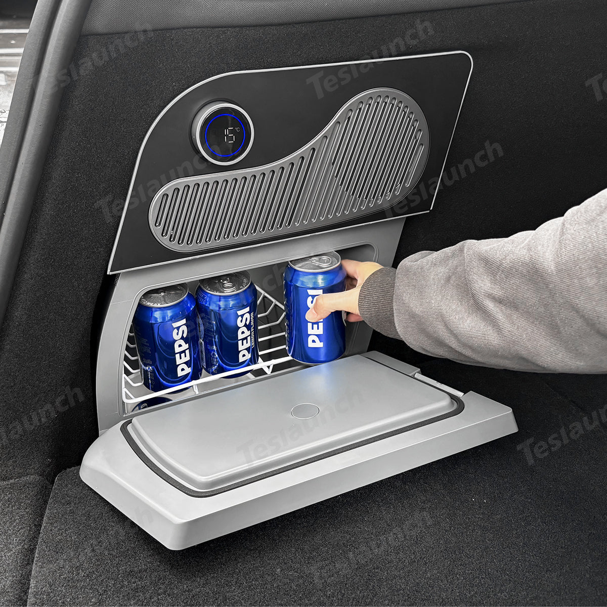 15L Hidden Rear Trunk Refrigerator – Compressor Cooler for Tesla Model Y 5 Seats