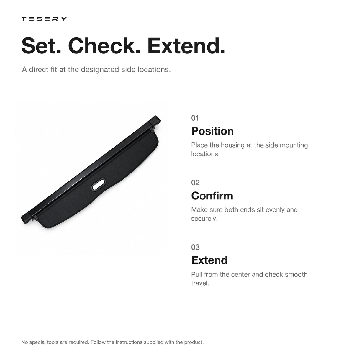 Retractable Cargo Cover for Model Y Juniper