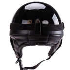 1Vintage-Style Open-Face Motorcycle Helmet with Goggles Miroken
