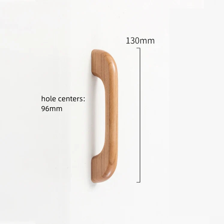 Soft Modern Solid Wood Curved Arch Cabinet Pulls