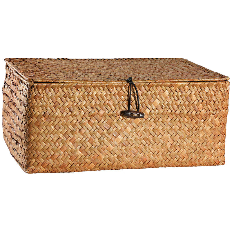 1Handwoven Storage Box with Lid Miroken