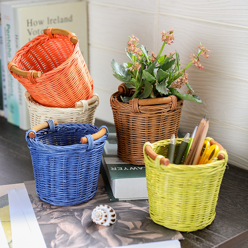 1Handwoven Decorative Storage Basket Miroken