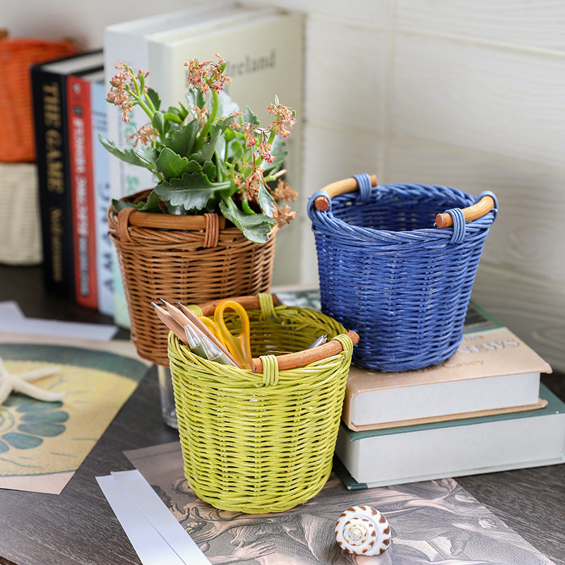 1Handwoven Decorative Storage Basket Miroken