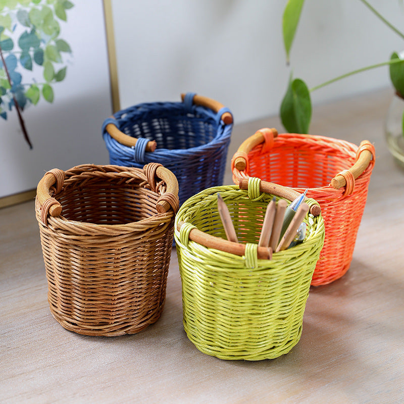 1Handwoven Decorative Storage Basket Miroken