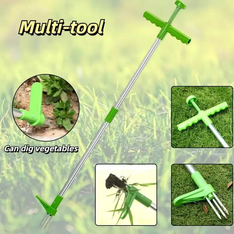 Stand Up Weeder Tool with Foot Pedal | Manual Garden Weed Remover