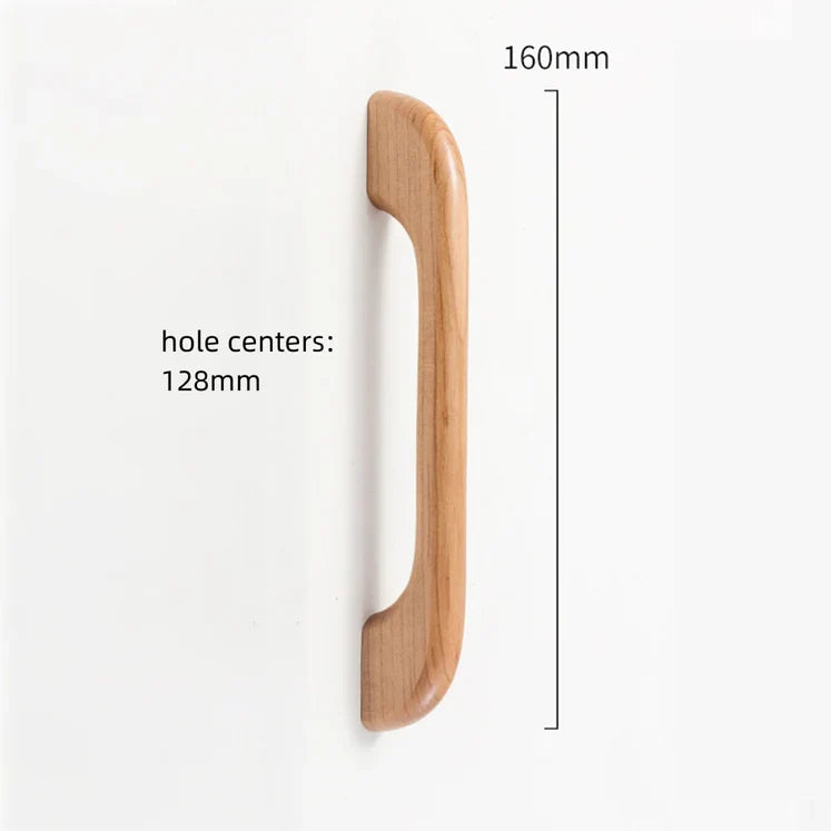 Soft Modern Solid Wood Curved Arch Cabinet Pulls