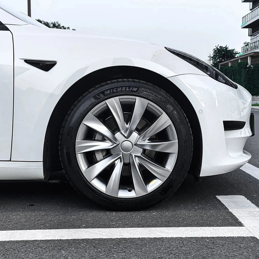 18'' Aero Hubcaps Wheel Covers for Tesla Model 3 (2017–2023) – Helix 2.0 Style (Set of 4)