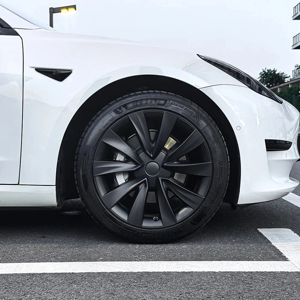 18'' Aero Hubcaps Wheel Covers for Tesla Model 3 (2017–2023) – Helix 2.0 Style (Set of 4)