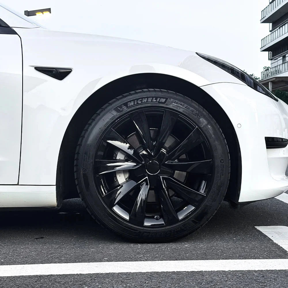18'' Aero Hubcaps Wheel Covers for Tesla Model 3 (2017–2023) – Helix 2.0 Style (Set of 4)