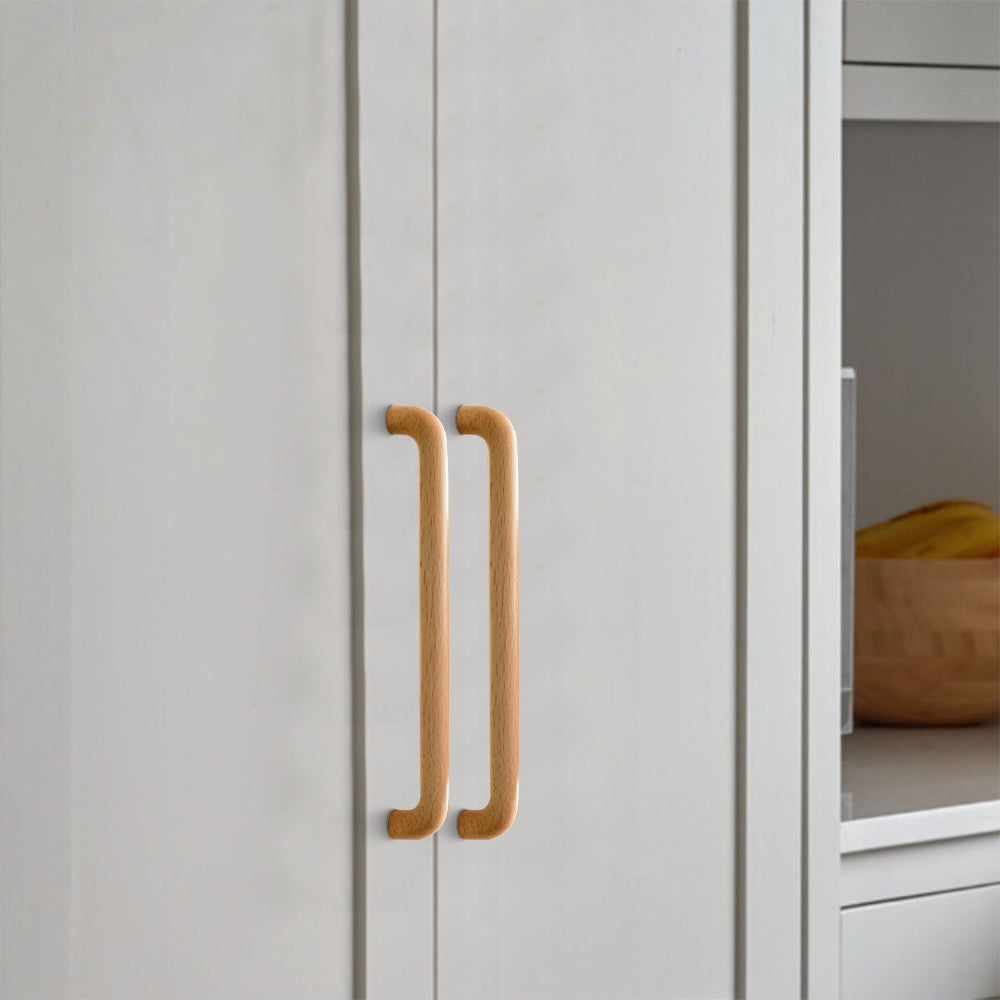 Scandinavian Solid Wood Cabinet Handles