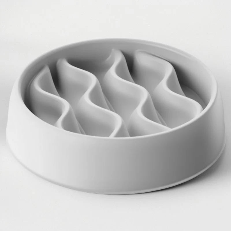 Paw Print Slow Feeder Dog Bowl