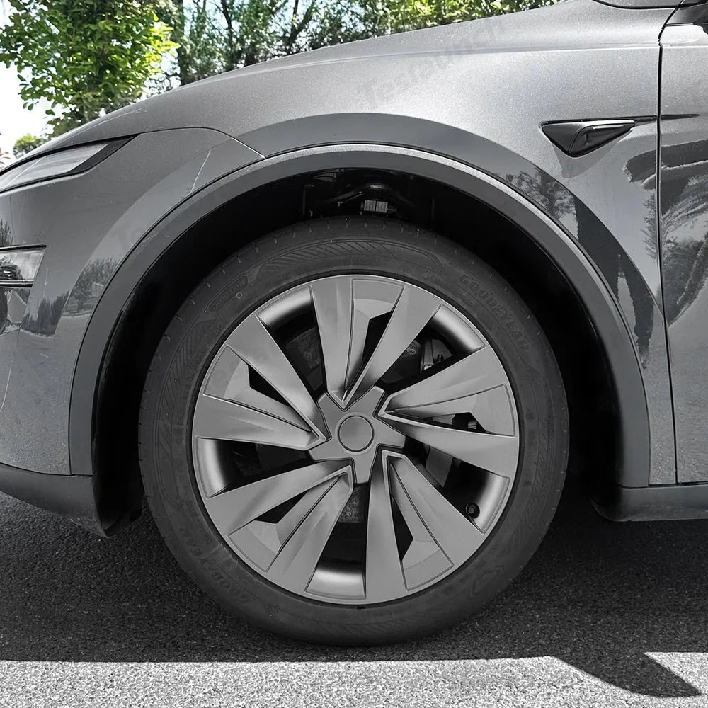 19'' Crossflow Hubcaps Wheel Covers for Tesla Model Y Juniper 2025+ – Helix 2.0 Style (Set of 4)