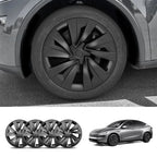 19'' Crossflow Hubcaps Wheel Covers for Tesla Model Y Juniper 2025+ – Helix 2.0 Style (Set of 4)