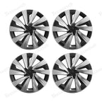 19'' Crossflow Hubcaps Wheel Covers for Tesla Model Y Juniper 2025+ – Helix 2.0 Style (Set of 4)