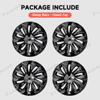 19'' Crossflow Hubcaps Wheel Covers – Spiral Spoke Style for Tesla Model Y Juniper 2025+ (Set of 4)