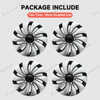 19'' Crossflow Hubcaps Wheel Covers – Spiral Spoke Style for Tesla Model Y Juniper 2025+ (Set of 4)