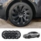 19'' Crossflow Hubcaps Wheel Covers – Spiral Spoke Style for Tesla Model Y Juniper 2025+ (Set of 4)