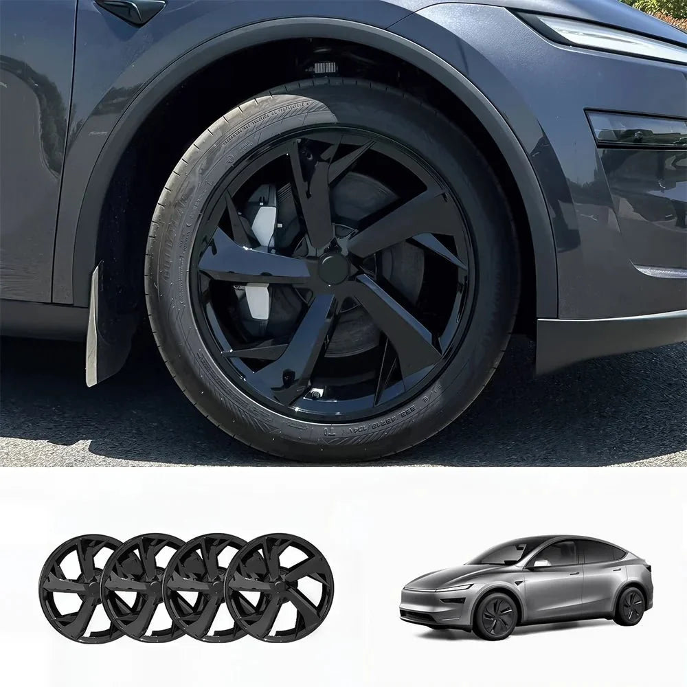 19'' Crossflow Hubcaps Wheel Covers – Spoke Style for Tesla Model Y Juniper 2025+ (Set of 4)