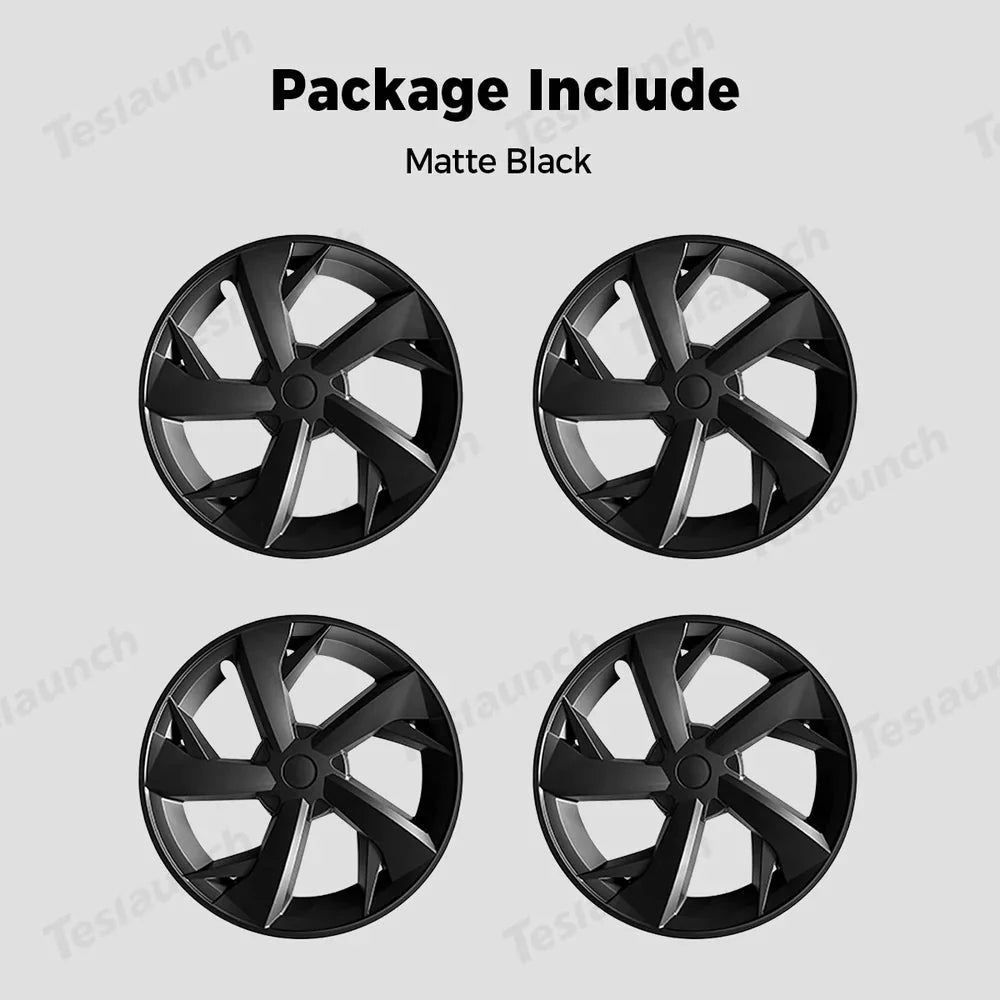 19'' Crossflow Hubcaps Wheel Covers – Spoke Style for Tesla Model Y Juniper 2025+ (Set of 4)