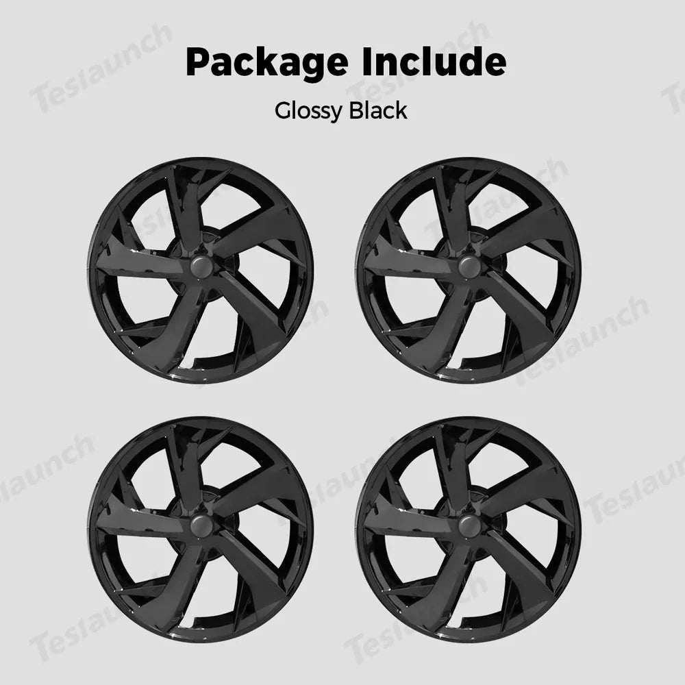 19'' Crossflow Hubcaps Wheel Covers – Spoke Style for Tesla Model Y Juniper 2025+ (Set of 4)
