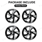 19'' Crossflow Hubcaps Wheel Covers – Twist Spoke Style for Tesla Model Y Juniper 2025+ (Set of 4)