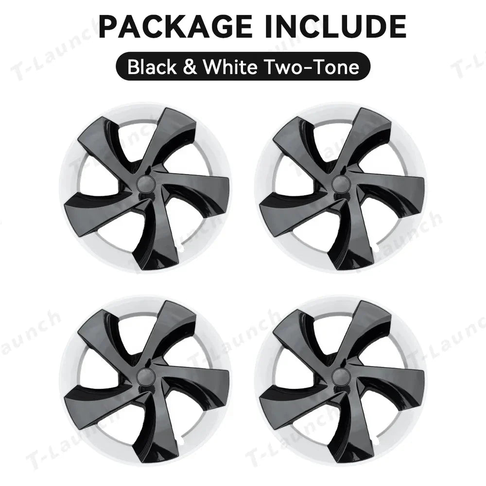19'' Crossflow Hubcaps Wheel Covers – Twist Spoke Style for Tesla Model Y Juniper 2025+ (Set of 4)