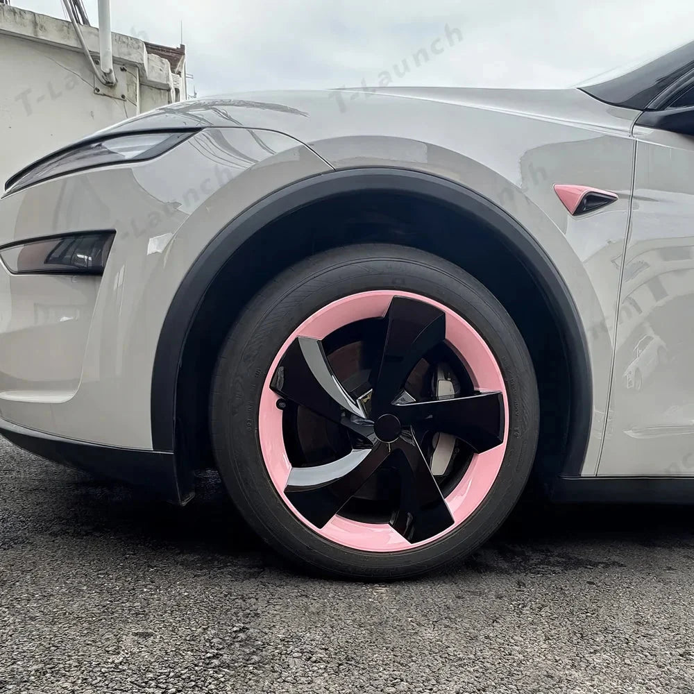 19'' Crossflow Hubcaps Wheel Covers – Twist Spoke Style for Tesla Model Y Juniper 2025+ (Set of 4)