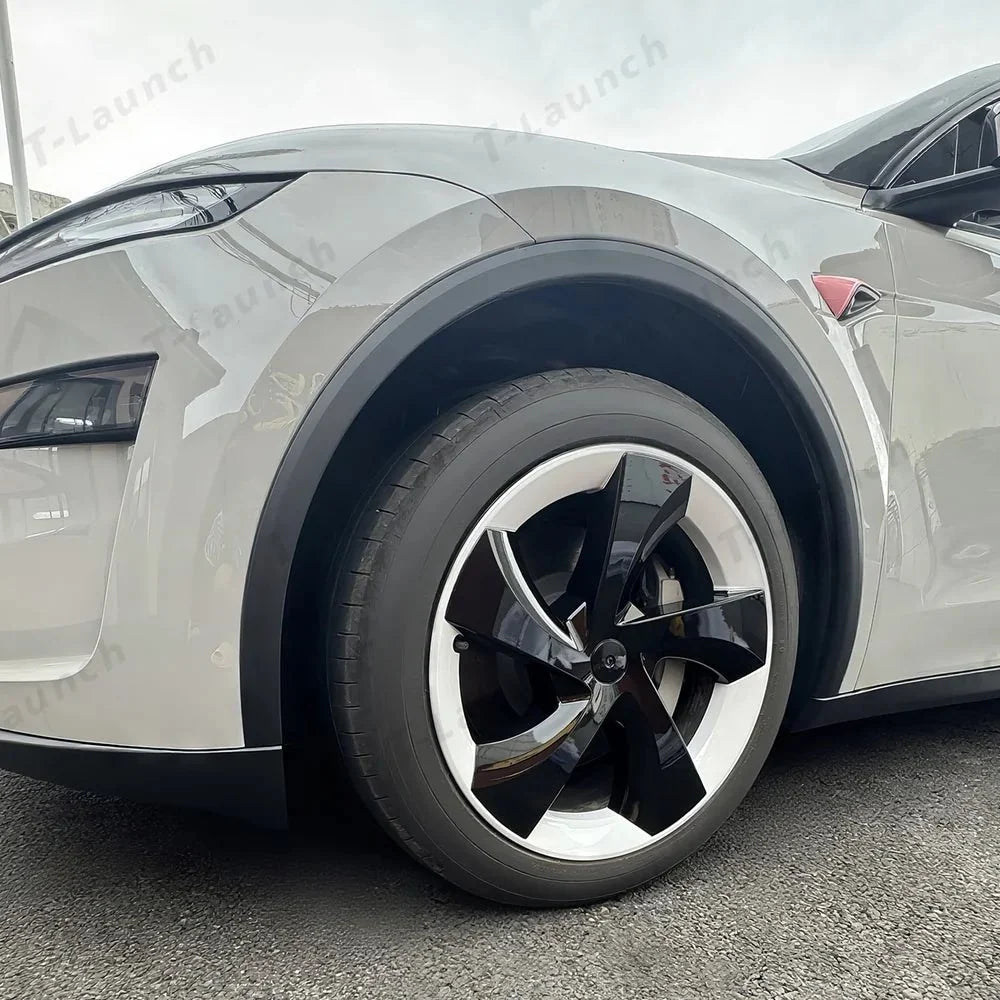 19'' Crossflow Hubcaps Wheel Covers – Twist Spoke Style for Tesla Model Y Juniper 2025+ (Set of 4)