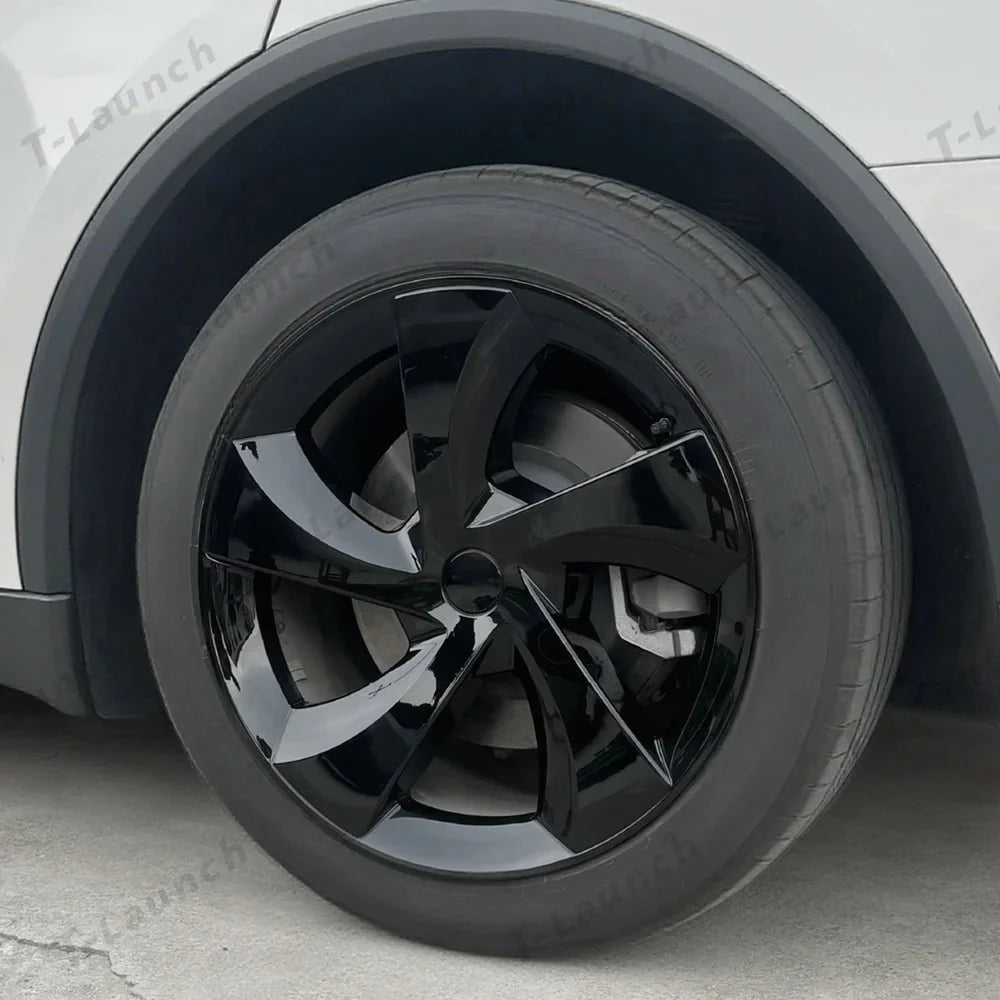 19'' Crossflow Hubcaps Wheel Covers – Twist Spoke Style for Tesla Model Y Juniper 2025+ (Set of 4)
