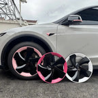 19'' Crossflow Hubcaps Wheel Covers – Twist Spoke Style for Tesla Model Y Juniper 2025+ (Set of 4)