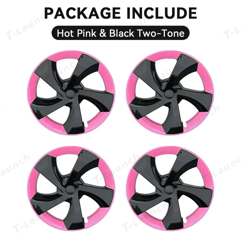 19'' Crossflow Hubcaps Wheel Covers – Twist Spoke Style for Tesla Model Y Juniper 2025+ (Set of 4)