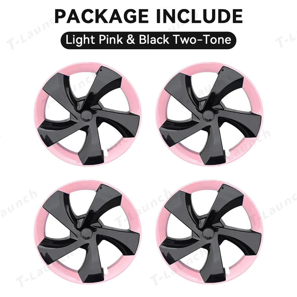 19'' Crossflow Hubcaps Wheel Covers – Twist Spoke Style for Tesla Model Y Juniper 2025+ (Set of 4)