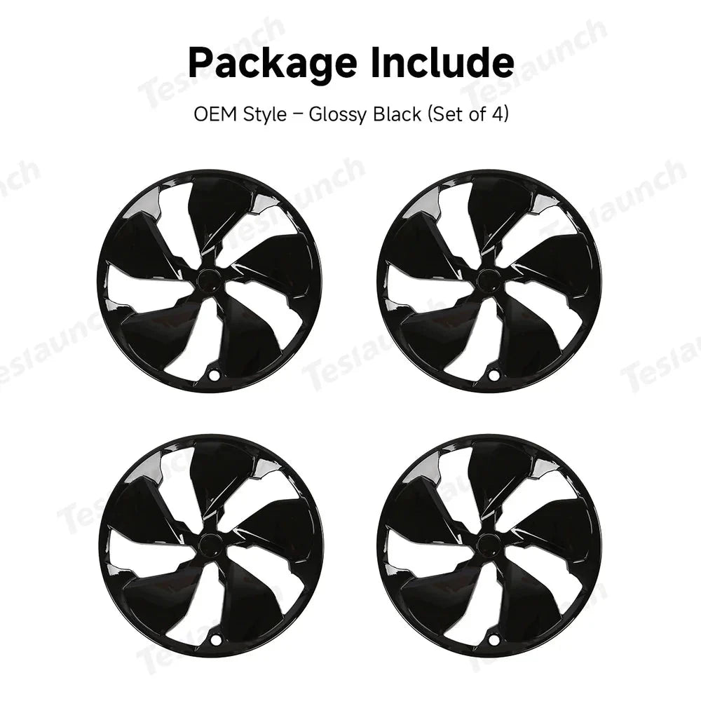 19'' Crossflow Wheel Cover Hubcaps for Tesla Model Y Juniper 2025+ – OEM Styles (Set of 4)
