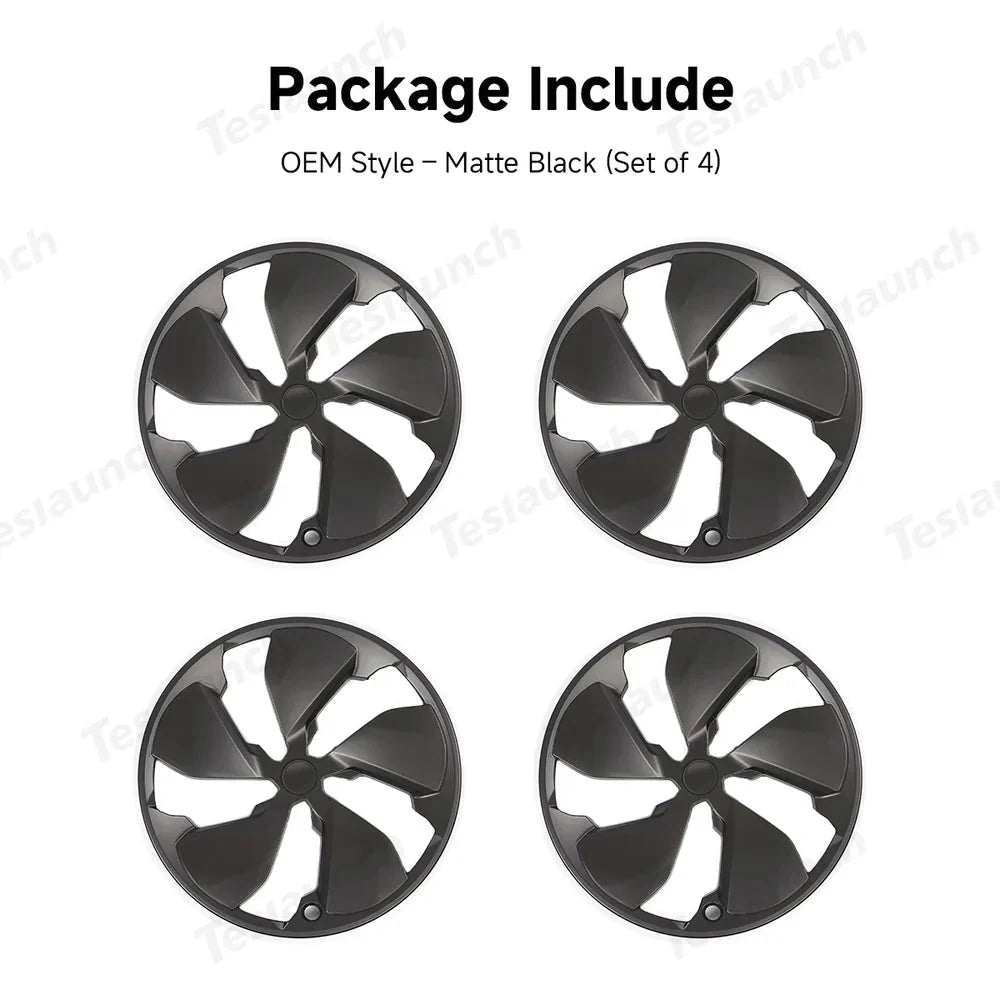 19'' Crossflow Wheel Cover Hubcaps for Tesla Model Y Juniper 2025+ – OEM Styles (Set of 4)