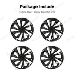 19'' Crossflow Wheel Cover Hubcaps for Tesla Model Y Juniper 2025+ – Turbine Styles (Set of 4)