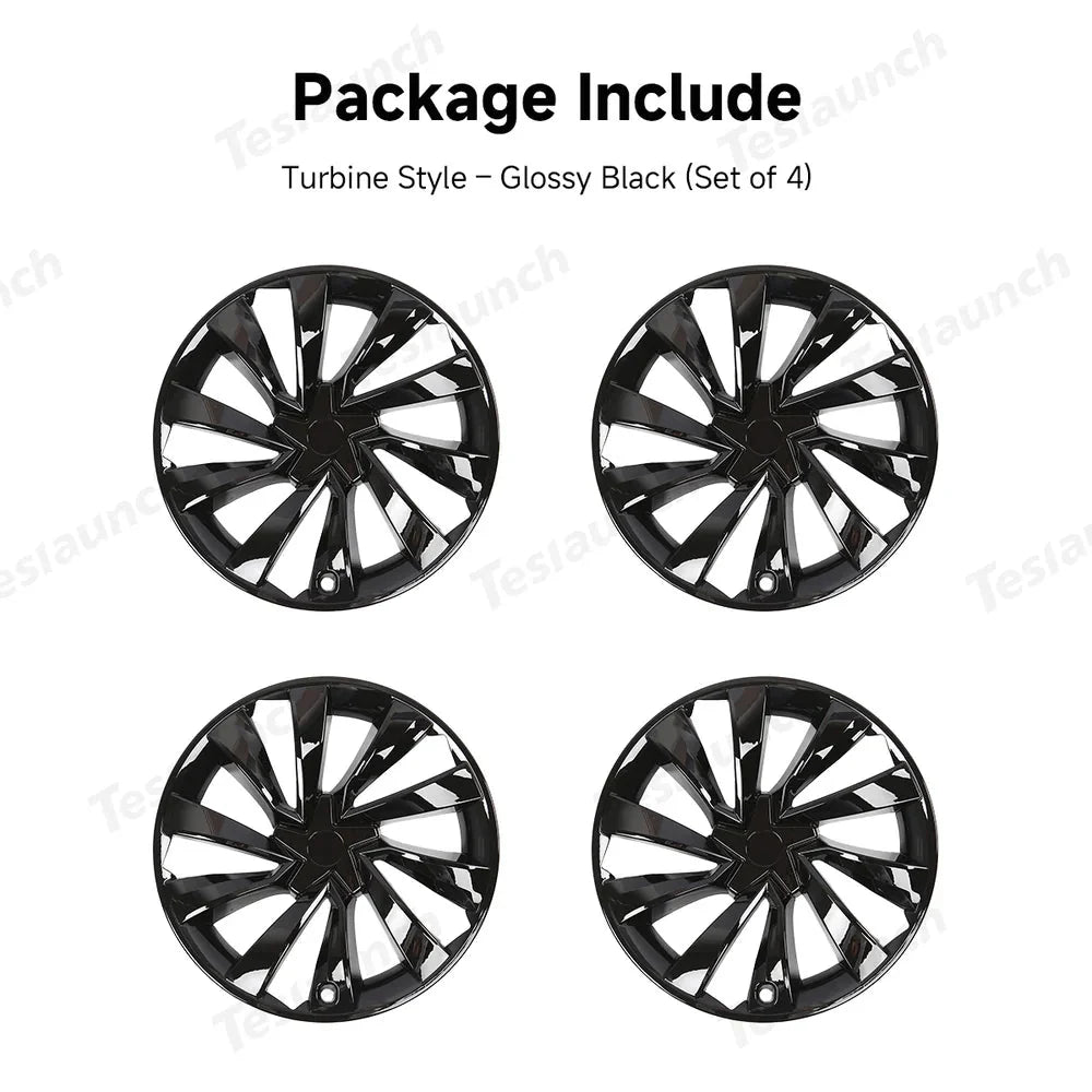 19'' Crossflow Wheel Cover Hubcaps for Tesla Model Y Juniper 2025+ – Turbine Styles (Set of 4)