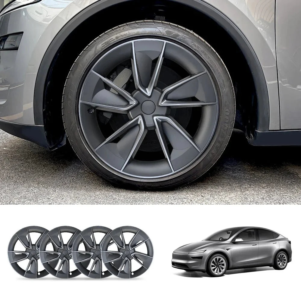 19'' Crossflow Wheel Cover Hubcaps for Tesla Model Y Juniper 2025+(4PCS)- Inspired by the Model 3 Highland Performance
