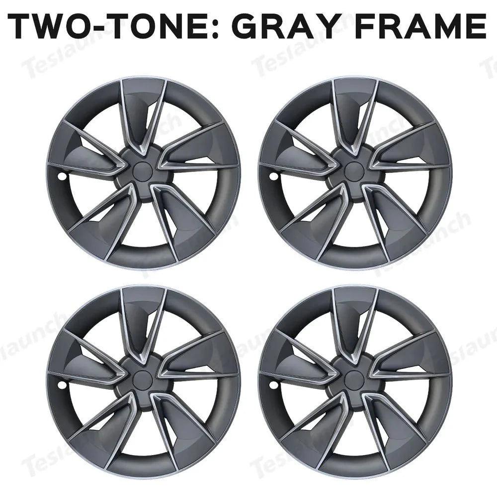 19'' Crossflow Wheel Cover Hubcaps for Tesla Model Y Juniper 2025+(4PCS)- Inspired by the Model 3 Highland Performance