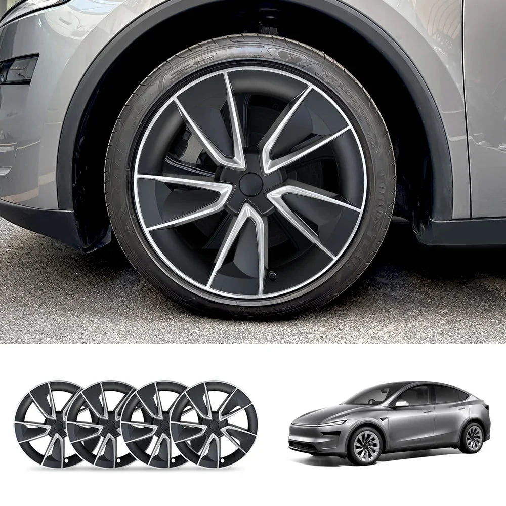 19'' Crossflow Wheel Cover Hubcaps for Tesla Model Y Juniper 2025+(4PCS)- Inspired by the Model 3 Highland Performance