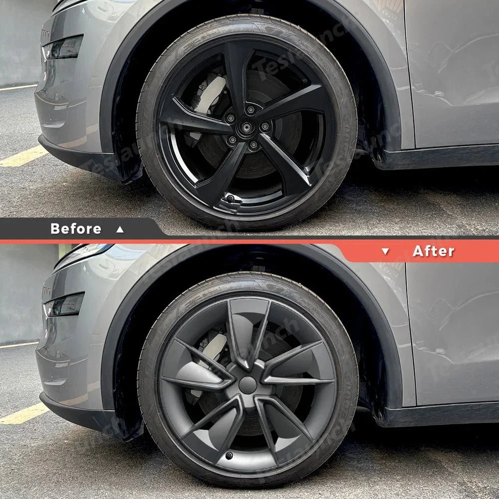 19'' Crossflow Wheel Cover Hubcaps for Tesla Model Y Juniper 2025+(4PCS)- Inspired by the Model 3 Highland Performance