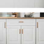 Soft Modern Solid Wood Curved Arch Cabinet Pulls