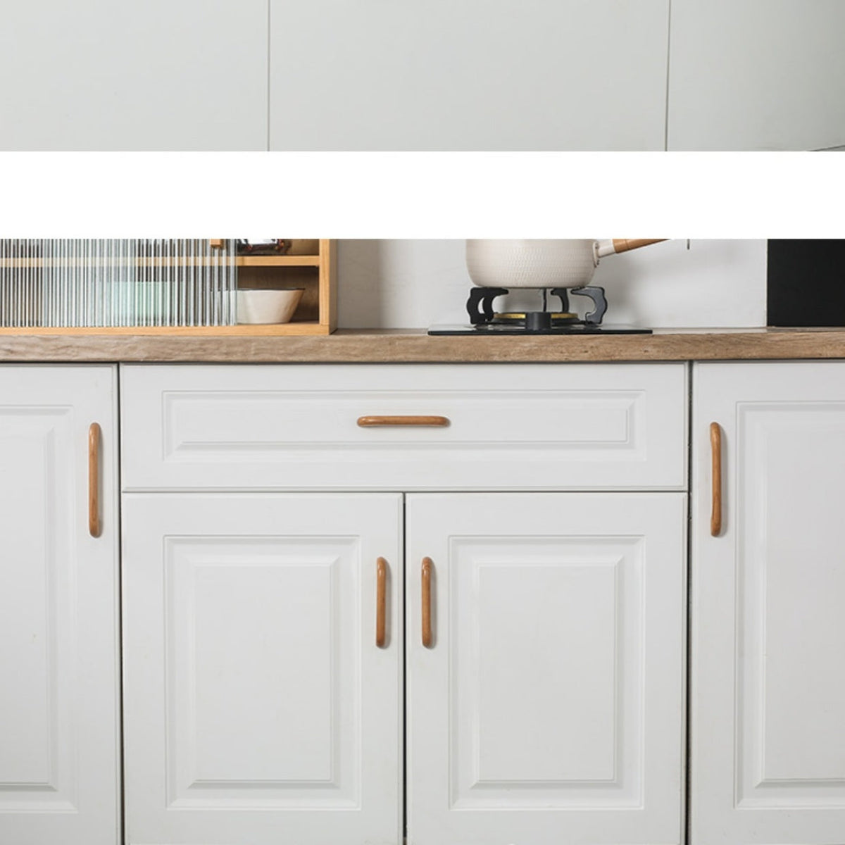 Soft Modern Solid Wood Curved Arch Cabinet Pulls