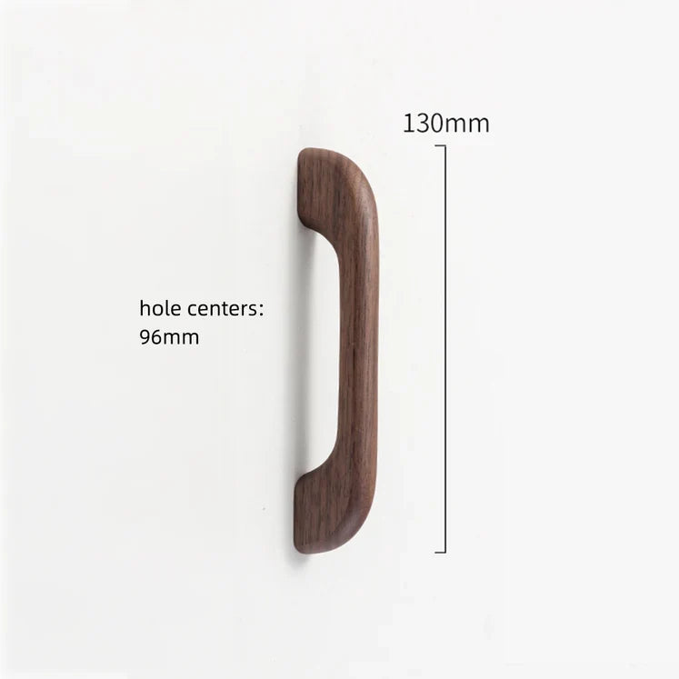 Soft Modern Solid Wood Curved Arch Cabinet Pulls