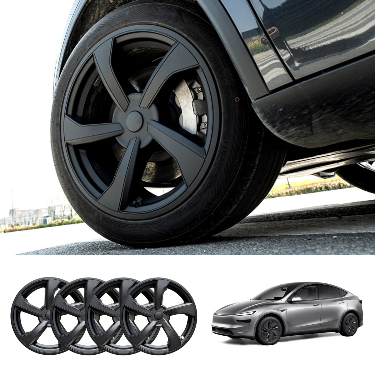 19''Crossflow Wheels Cover Hubcaps for Tesla Model Y Juniper 2025+（4 PCS）