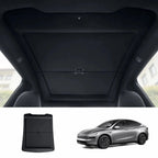 Retractable Roof Sunshade with Dual 1/4" Mounts and Magnetic Points for Tesla Model Y (2020+)